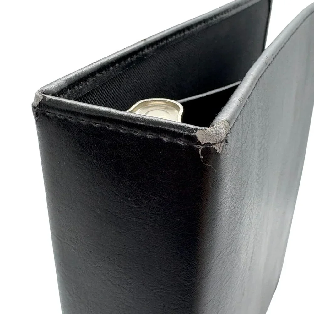 Franklin Covey Black Simulated Leather Planner Binder Classic Size 1